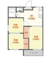 若葉ハイツの間取り画像
