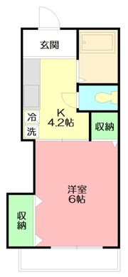 ハイツ万緑の間取り画像