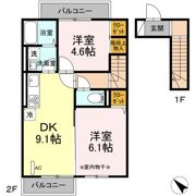 シャルマンドミール桜が岡 Bの間取り画像