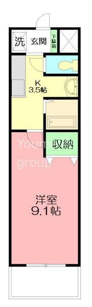 レジデンス本厚木の間取り画像