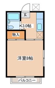 ハイツウメダの間取り画像