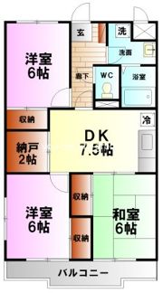 マンションμの間取り画像