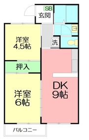 KSハイムB棟の間取り画像