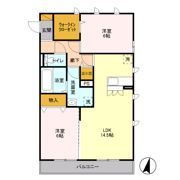 ルーフハウス Bの間取り画像