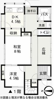 松田庶子貸家の間取り画像