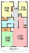 ヴェルジュ三家向の間取り画像