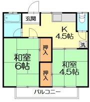 仲西荘の間取り画像