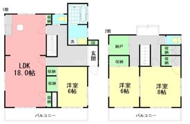 鵠沼桜が岡貸家の間取り画像