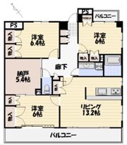 レジデンス花の木の間取り画像