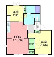 ヤマイチハイツ壱番館の間取り画像