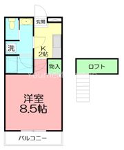STUDIO FLAT Kの間取り画像