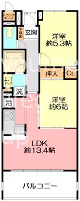 ヴィルヌーブ片瀬江ノ島の間取り画像