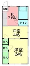 第1オキタハイムの間取り画像