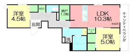 SOUTHERN－St＿Route33の間取り画像