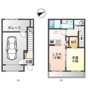秦野市若松町新築ガレージハウスの間取り画像