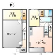 厚木市恩名新築ガレージハウスの間取り画像