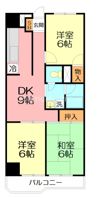 朝日本厚木マンションの間取り画像