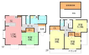 海老名市中新田3丁目住宅の間取り画像
