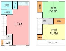 タタン・デュオ別堀Aの間取り画像