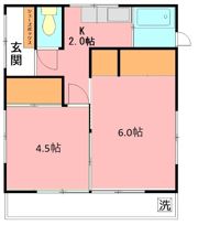山田貸家の間取り画像