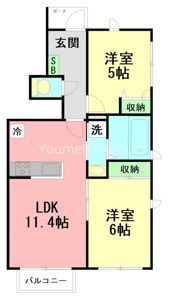 アメニティー厚木市林4丁目アパートの間取り画像