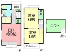 テラス森 西側の間取り画像