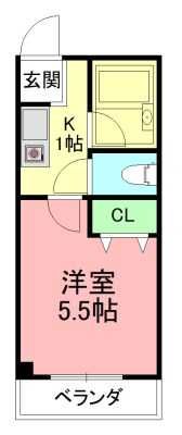 タミーハイツ本厚木の間取り画像