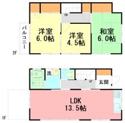 愛川町半原戸建の間取り画像