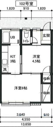 ハイツ戸上の間取り画像