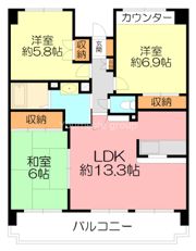 ドムス厚木南の間取り画像