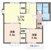 サンハイツフジIIの間取り画像