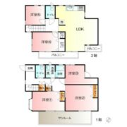 上倉田戸建ての間取り画像