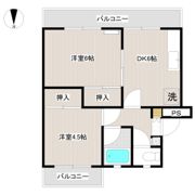 海老名三紫コーポの間取り画像