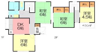 パレス金子Fの間取り画像