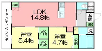 仮）中町2丁目メゾンの間取り画像