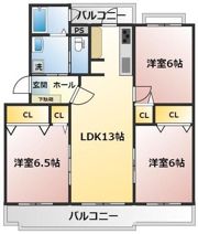 VILLAGE森の里E号棟の間取り画像