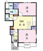 M・ラフィネ・ロジュマンAの間取り画像