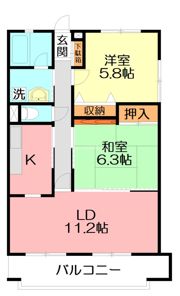 ラ・メール弥勒寺の間取り画像