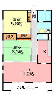 ラ・メール弥勒寺の間取り画像