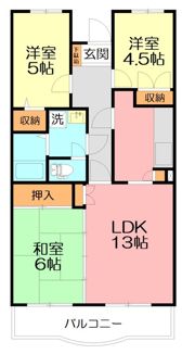 ドミールE東戸塚の間取り画像