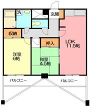 ベルデュール蛍田の間取り画像