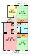 さがみ野パークハイツ（B棟）の間取り画像