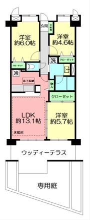 ライオンズタワー片瀬江ノ島の間取り画像