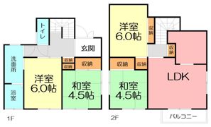 深谷中6丁目戸建の間取り画像