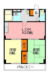 五島ハイツの間取り画像