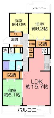 辻堂駅前ハイツ4号棟の間取り画像