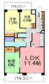 ヴィルヌーブ横浜・港南台の間取り画像