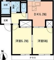 サニーハイツ神戸Bの間取り画像