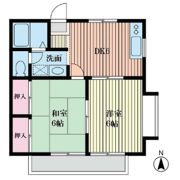 マリンコート6番館の間取り画像