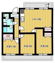 厚木岡田団地12号棟の間取り画像
